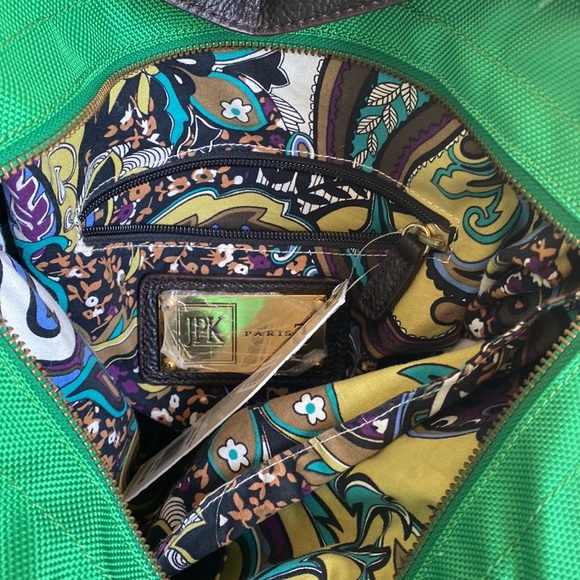 JPK Grass Green Barbara Shopper Tote ballistic nylon handbag - Picture 2 of 13